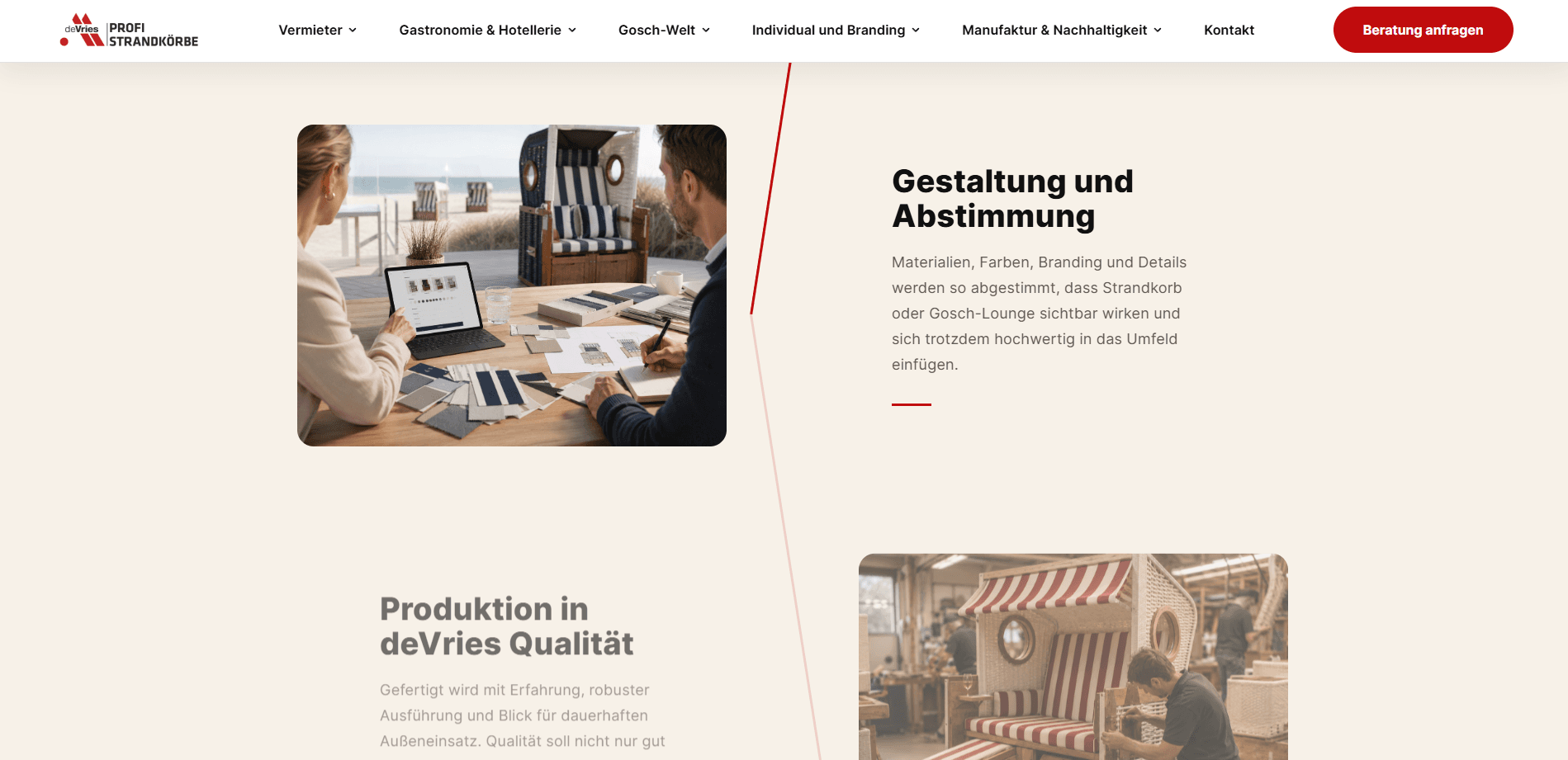Nicht das gesamte Sortiment erklären, die Entscheidung der Vermieter vereinfachen.